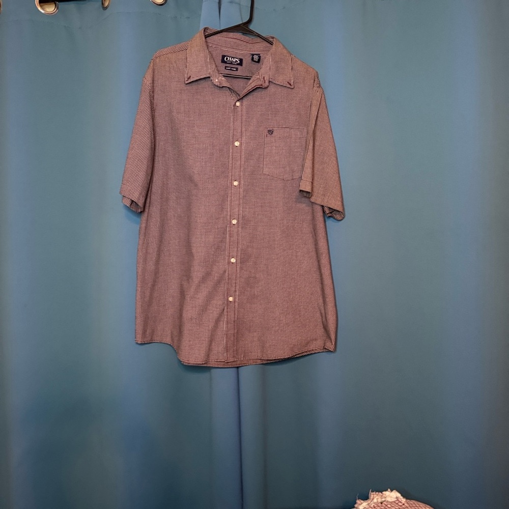 Chaps Men's Casual Gray Button Down Shirt